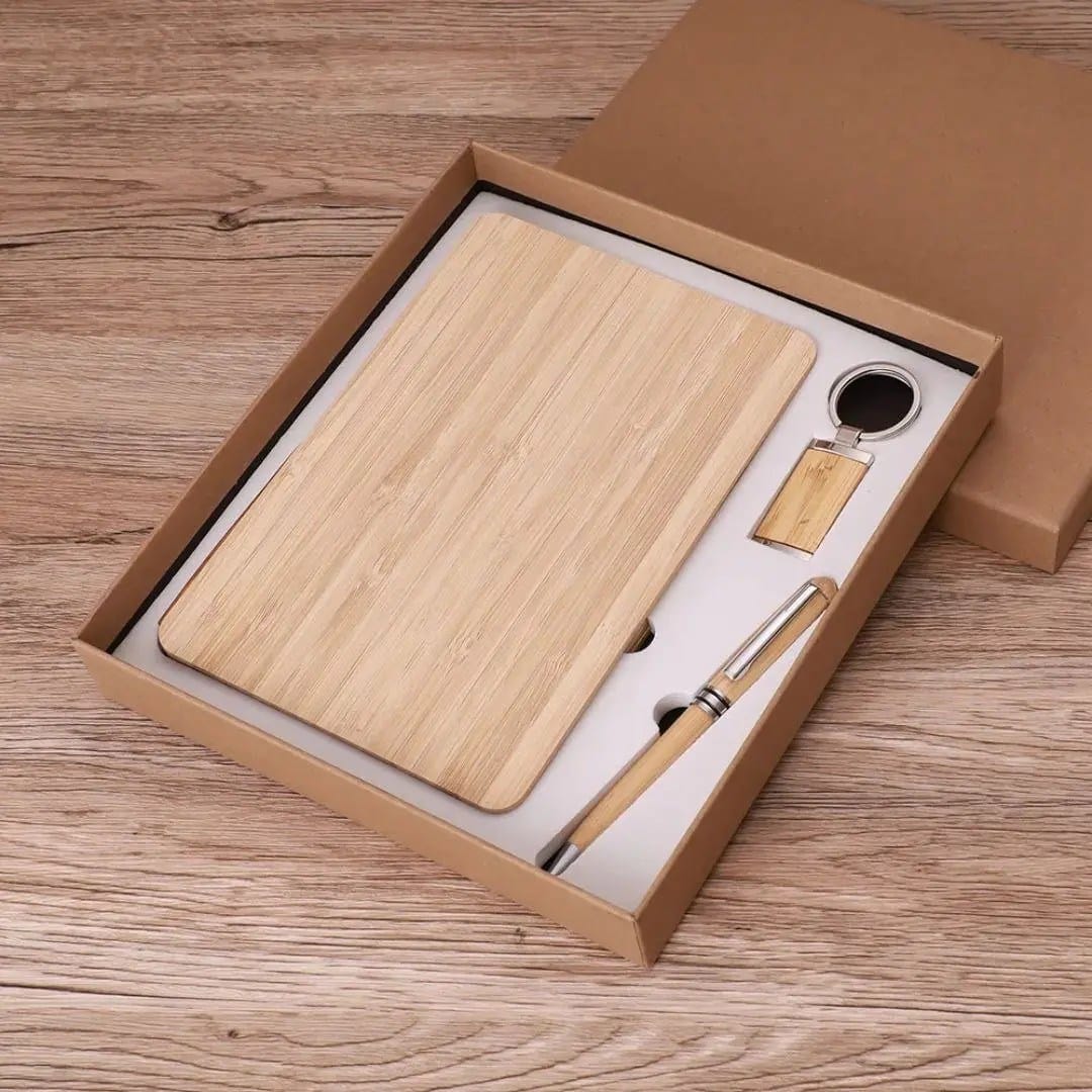 3in1 bamboo corporate gift set