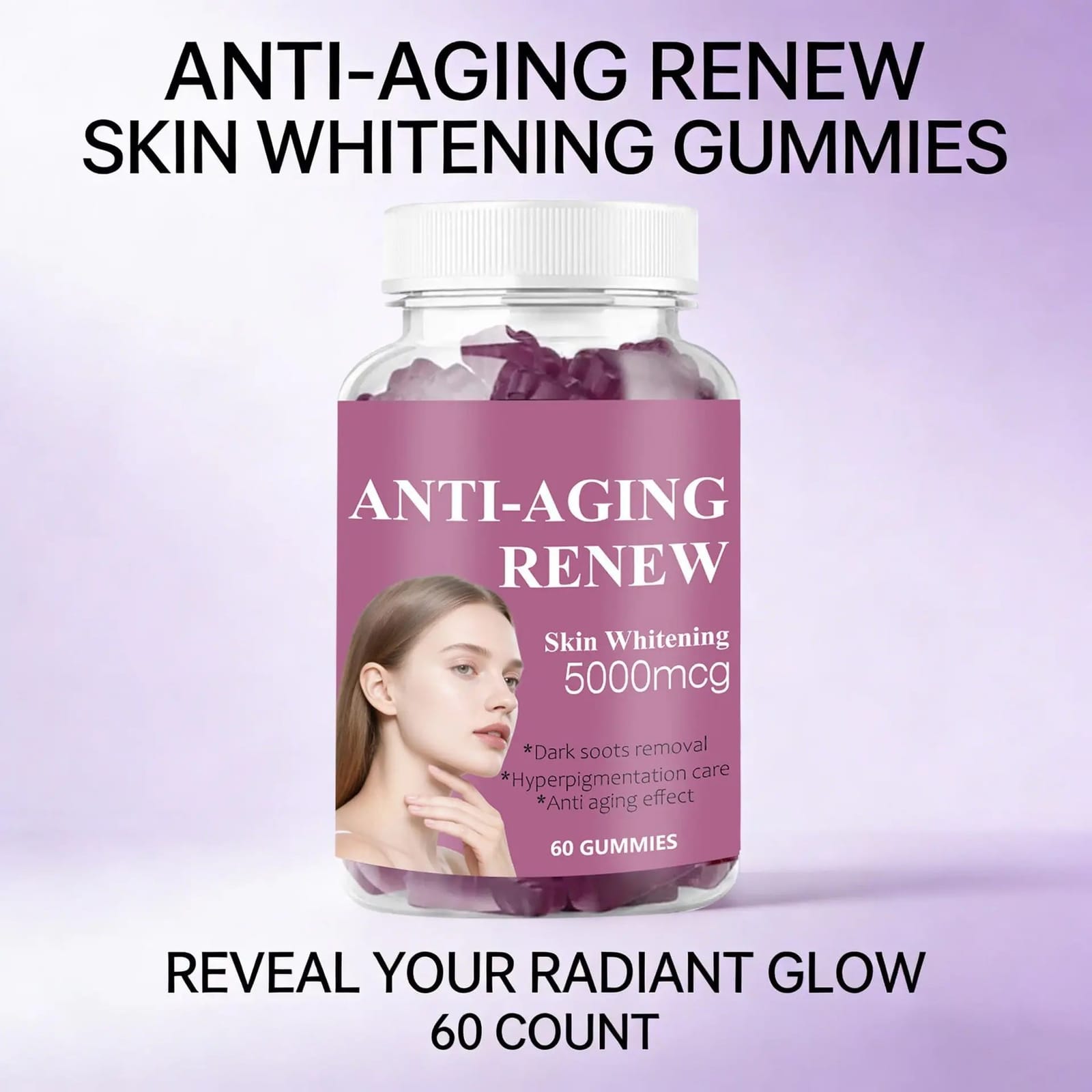 Anti aging renew skin whitening gummies