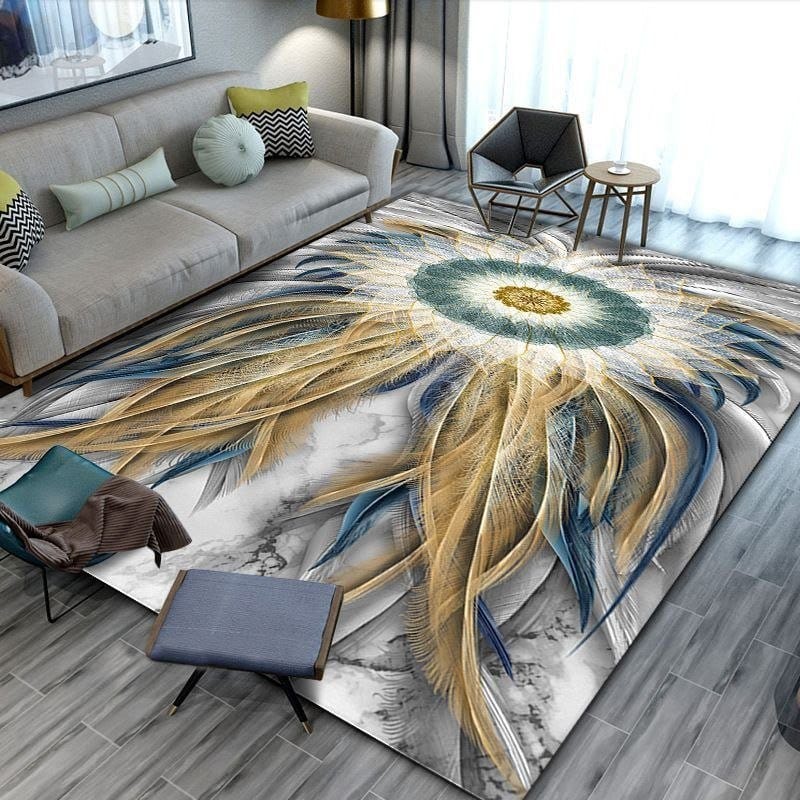 Luxury living room sofa water-absorbent Center rug 2