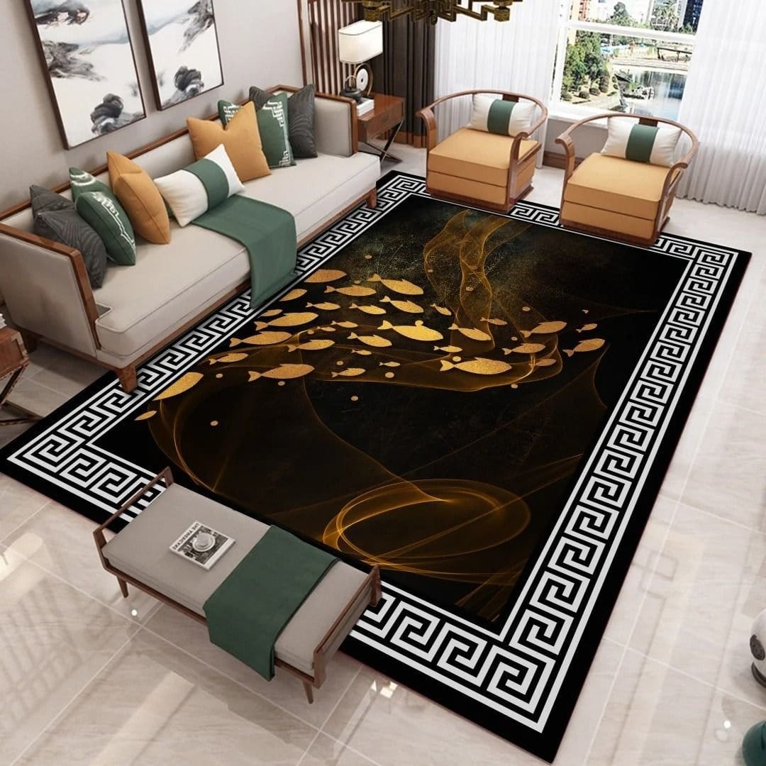 Modern Luxury living room sofa water-absorbent Center rug 8