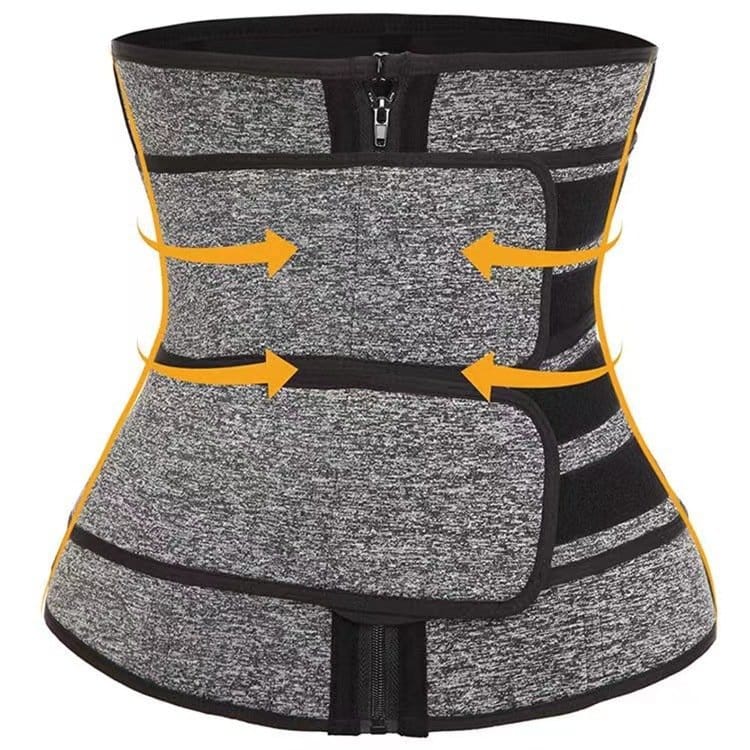 womens zipper abdominal binder neoprene shapewear sweat-inducing waist belt body shaping sports waist trainer. 2