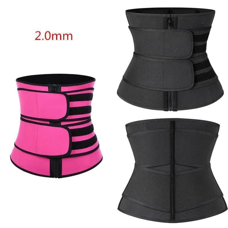 womens zipper abdominal binder neoprene shapewear sweat-inducing waist belt body shaping sports waist trainer. 3