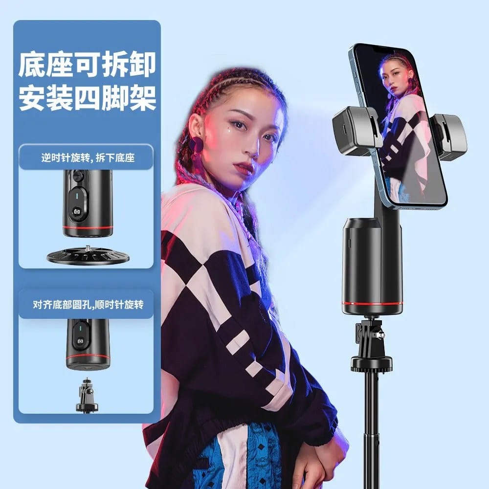 Q02 Smart Gimbal Fully Automatic Follow-Shooting Device, Phone Stabilizer, TikTok Live Streaming Support. 2