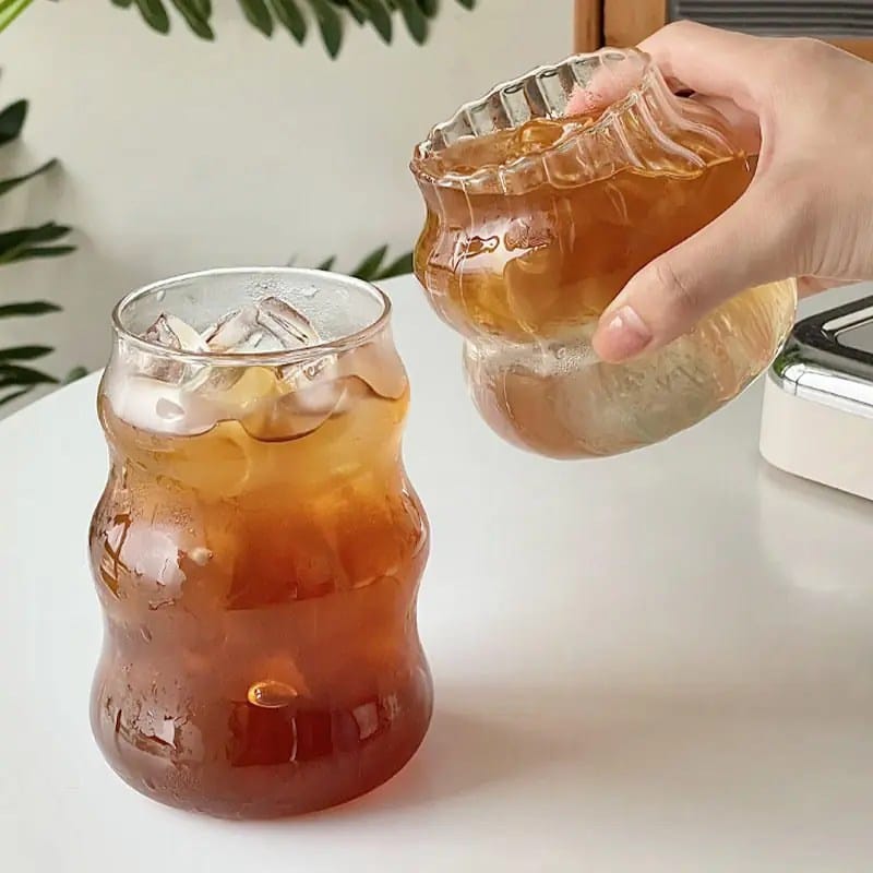 matte cloud-shaped borosilicate glass juice, coffee mug