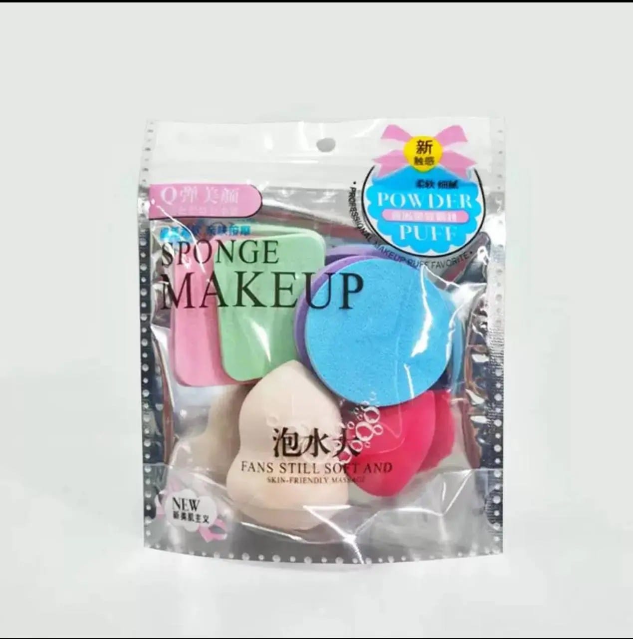 6-Piece Set Dry Wet Dual-Use Sponge Puff Makeup Egg Air Cushion Foundation Puff Makeup Tools Beauty Egg Sponge Makeup Puff 2