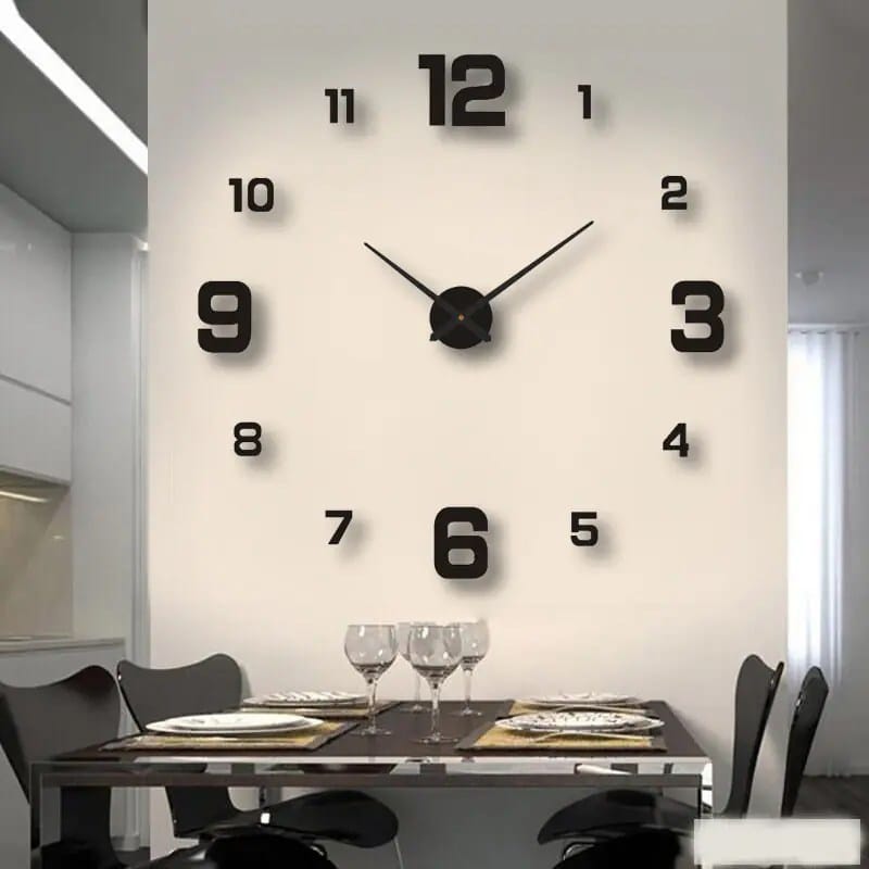50cm DIY wall clock creative digital click living room bedroom wall stick