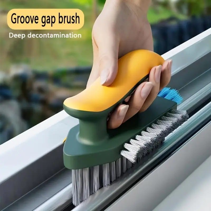 3in1 Multifunction Cleaning Brush, Tile Grout &amp; Gap Brush, Bathroom Corner Scrub Brush, Handheld Floor Cleaning Brush for Tiles, Walls, Corners &amp; Toilet Deep Cleaning. 4