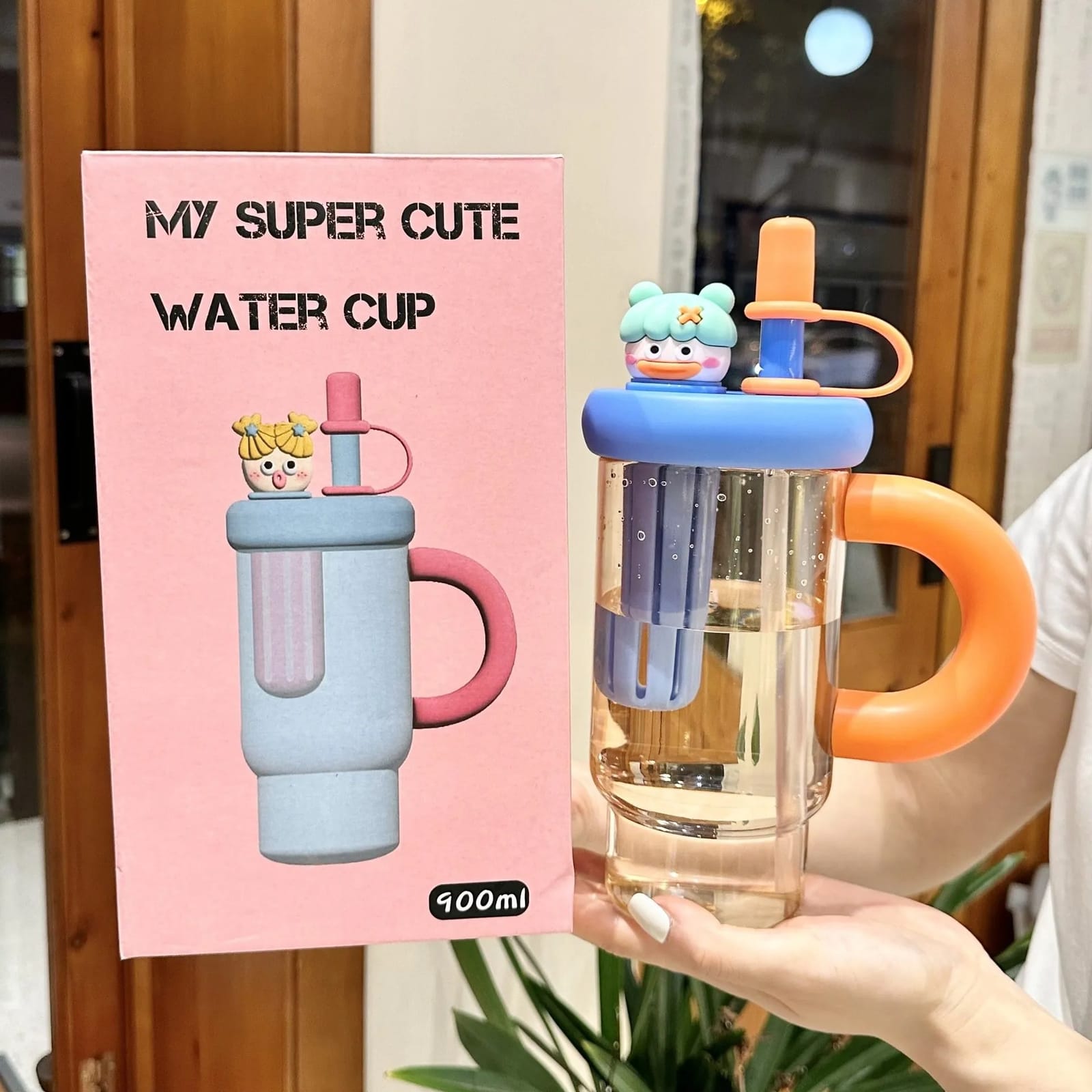 900ml My Super cute water cup