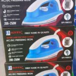 AC/DC solar pressing iron
