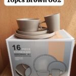 16pcs Brown Dinner Set