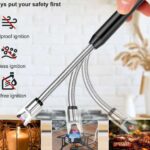 Luxury rechargeable multipurpose Gas lighter with LED display and USB