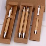 Bamboo Pen suit environmental protection bamboo ball pen set gift press pen