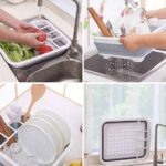 Foldable plate rack.