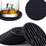 Quality Non slip silicone drink coasterscup mats 6pcs.