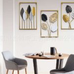 Modern living room wall decoration metal leaf wall-mounted TV sofa background wall porch room wall decoration

60by40