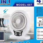 4in1 Rechargeable solar fan.
