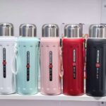 Quality 800ml stainless steel vacuum hot  cold flask modern design with filter grip.