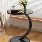 Round Small Coffee Table Living Room Sofa Side Table Bedroom Bedside Table Bedside Table Internet Popular Small Table Movable Coffee Table.