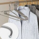 10pcs Aluminium Alloy silver luxury clothes hangers.